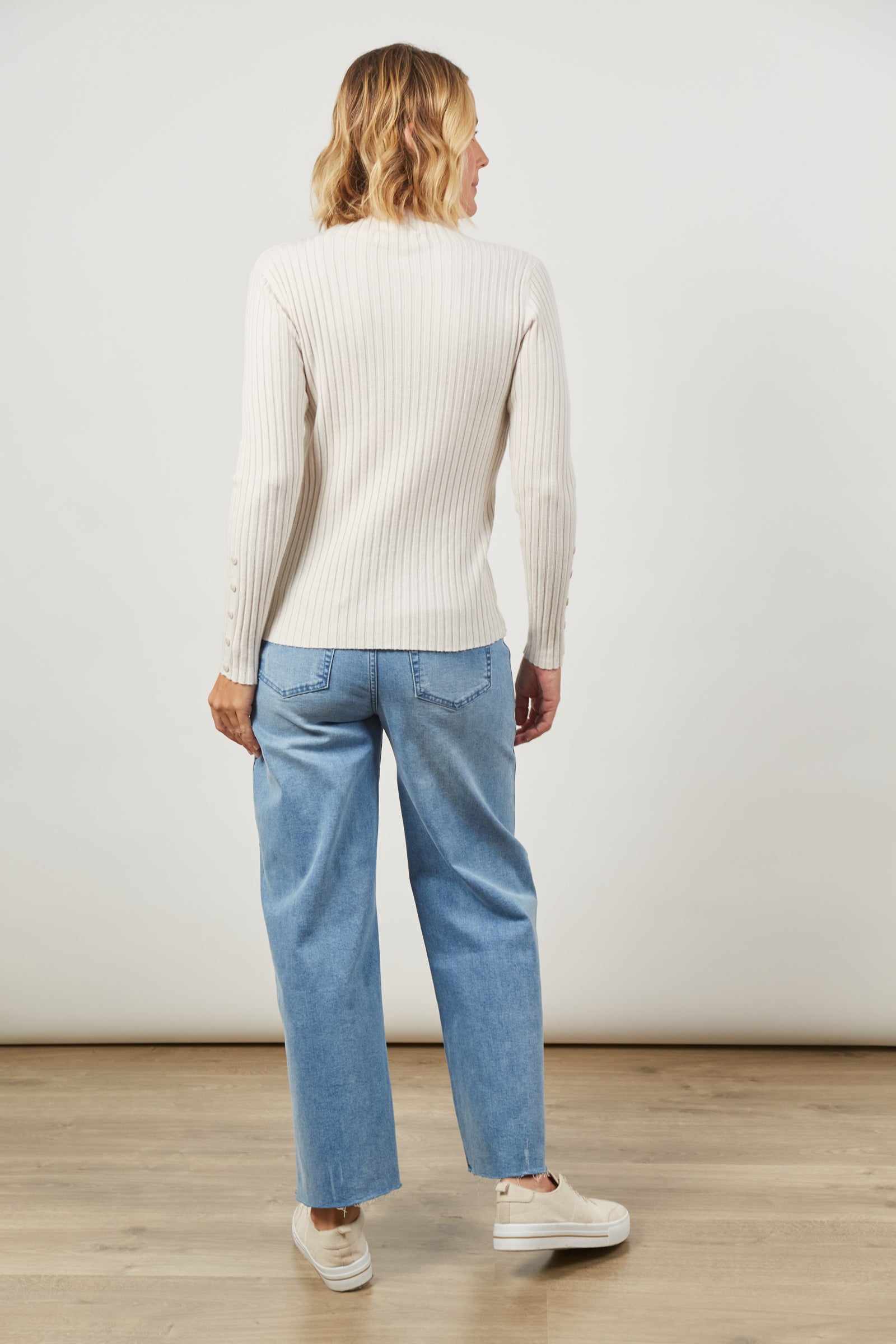 Skyline Knit Top - Creme - Isle of Mine Clothing - Knit Top L/S