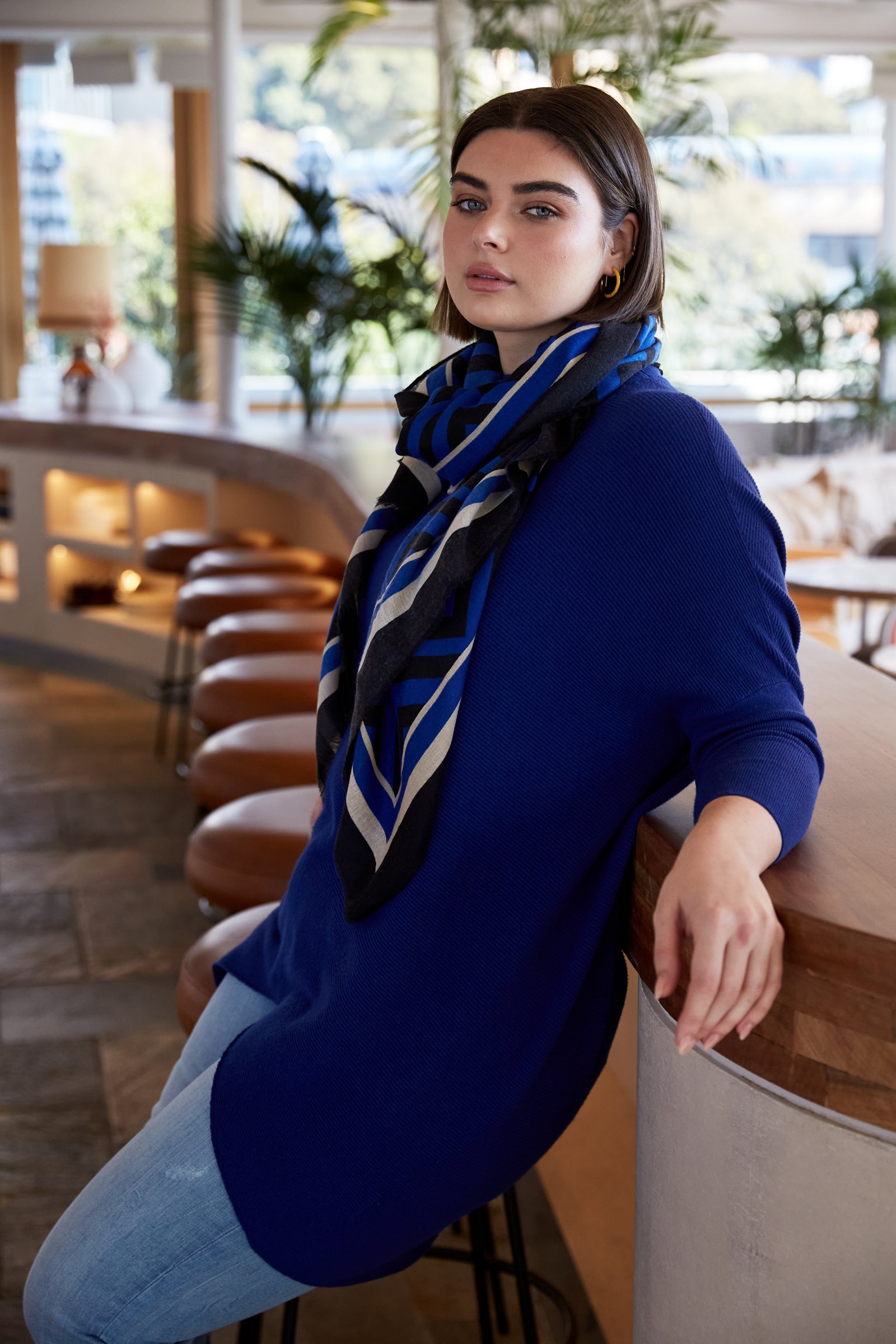Ambition Scarf - Cobalt - Isle of Mine Scarves