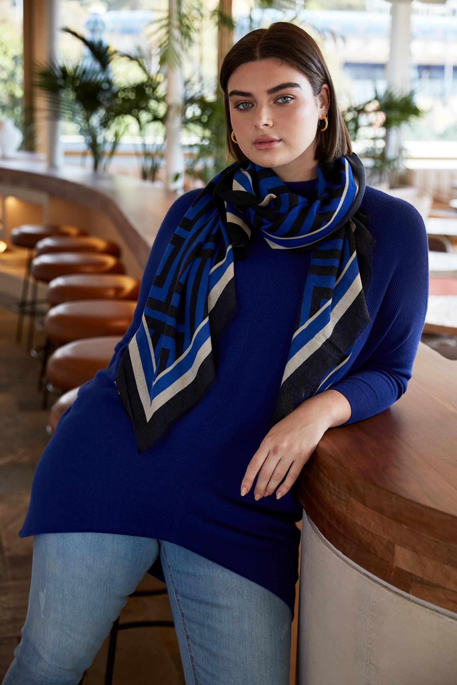 Ambition Scarf - Cobalt - Isle of Mine Scarves