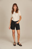 Duke Denim Shorts - Black - Isle of Mine Clothing - Denim Short