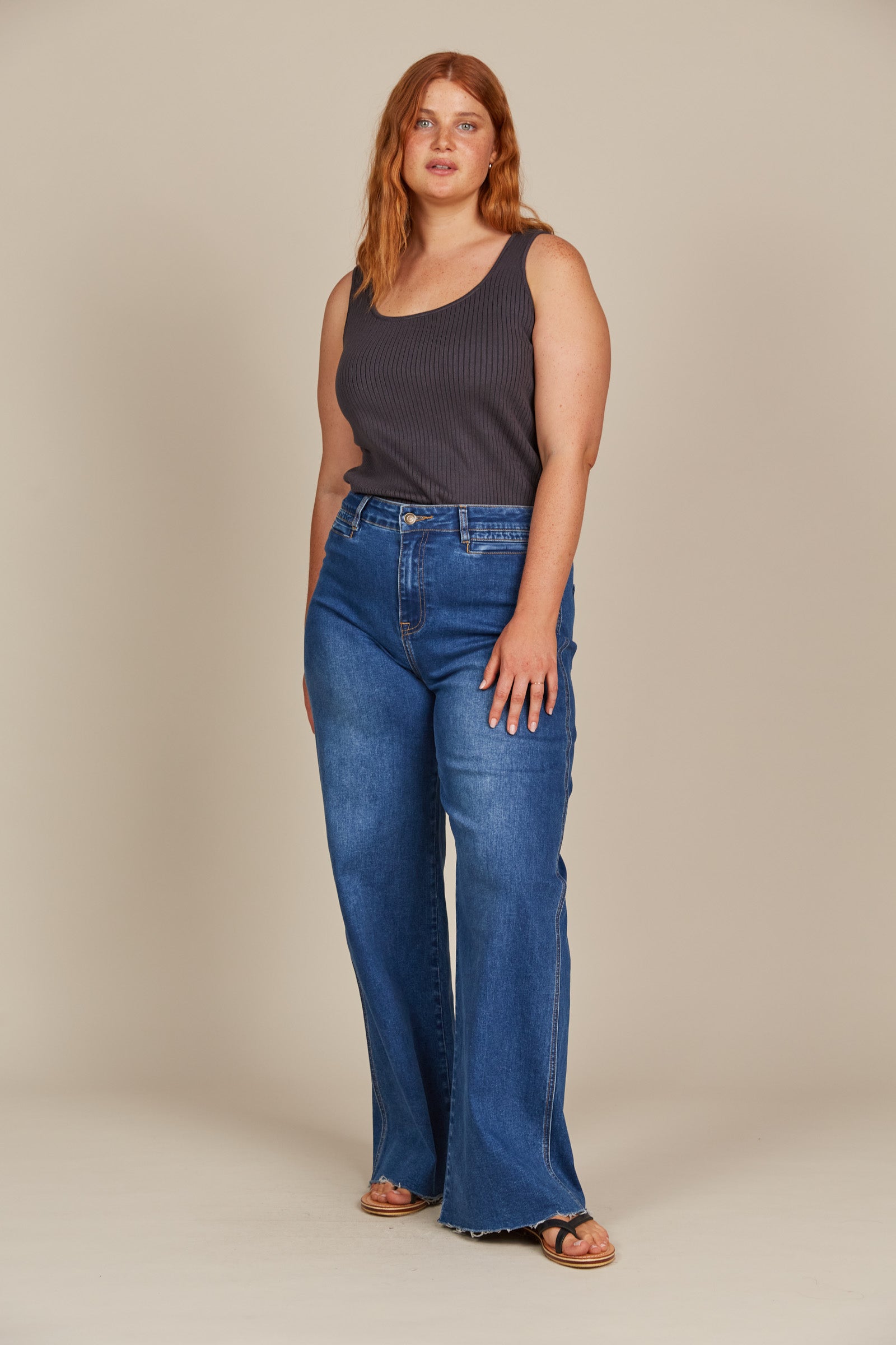 Tate Denim - Denim - Isle of Mine Clothing - Denim Jean Wide Leg