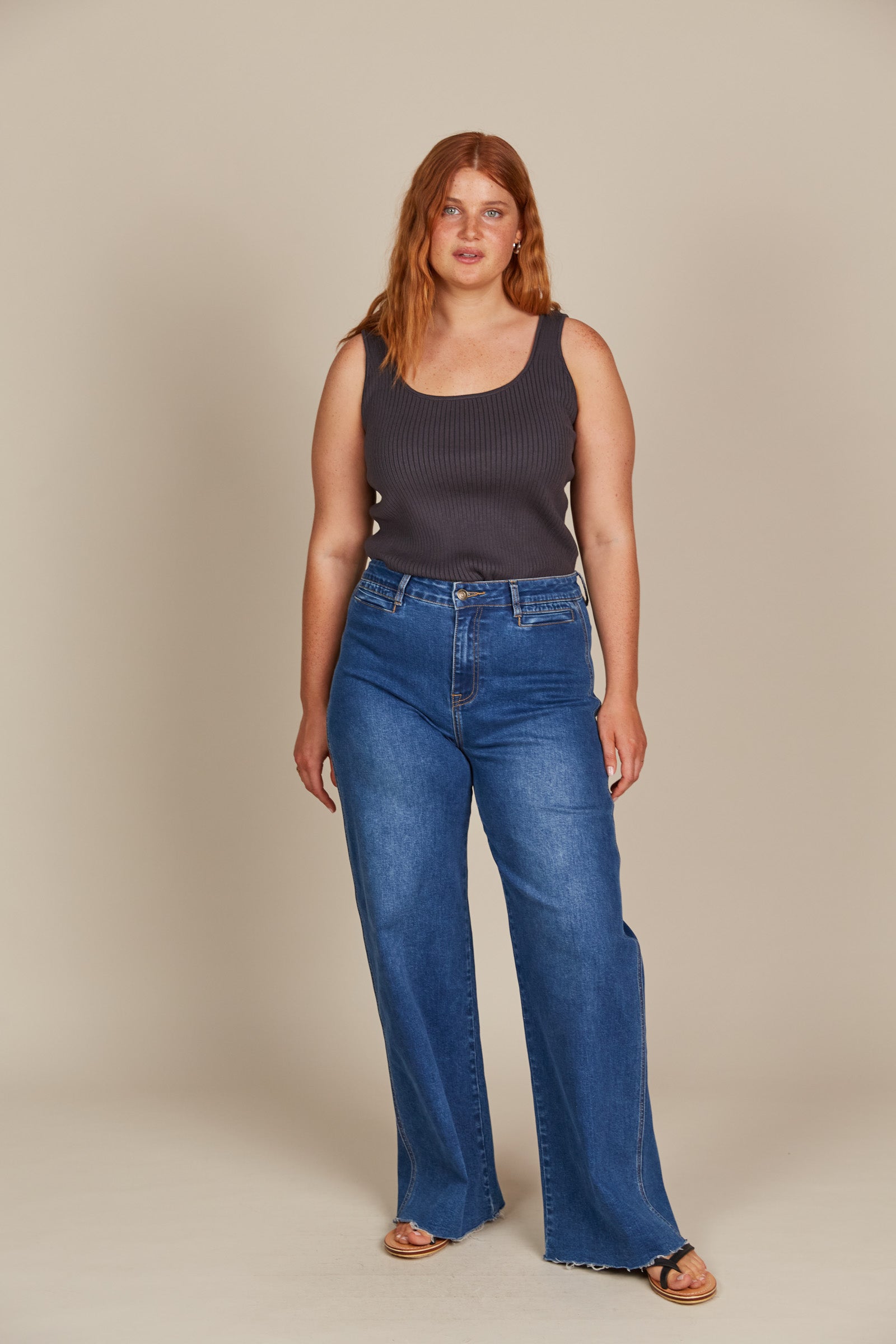 Tate Denim - Denim - Isle of Mine Clothing - Denim Jean Wide Leg