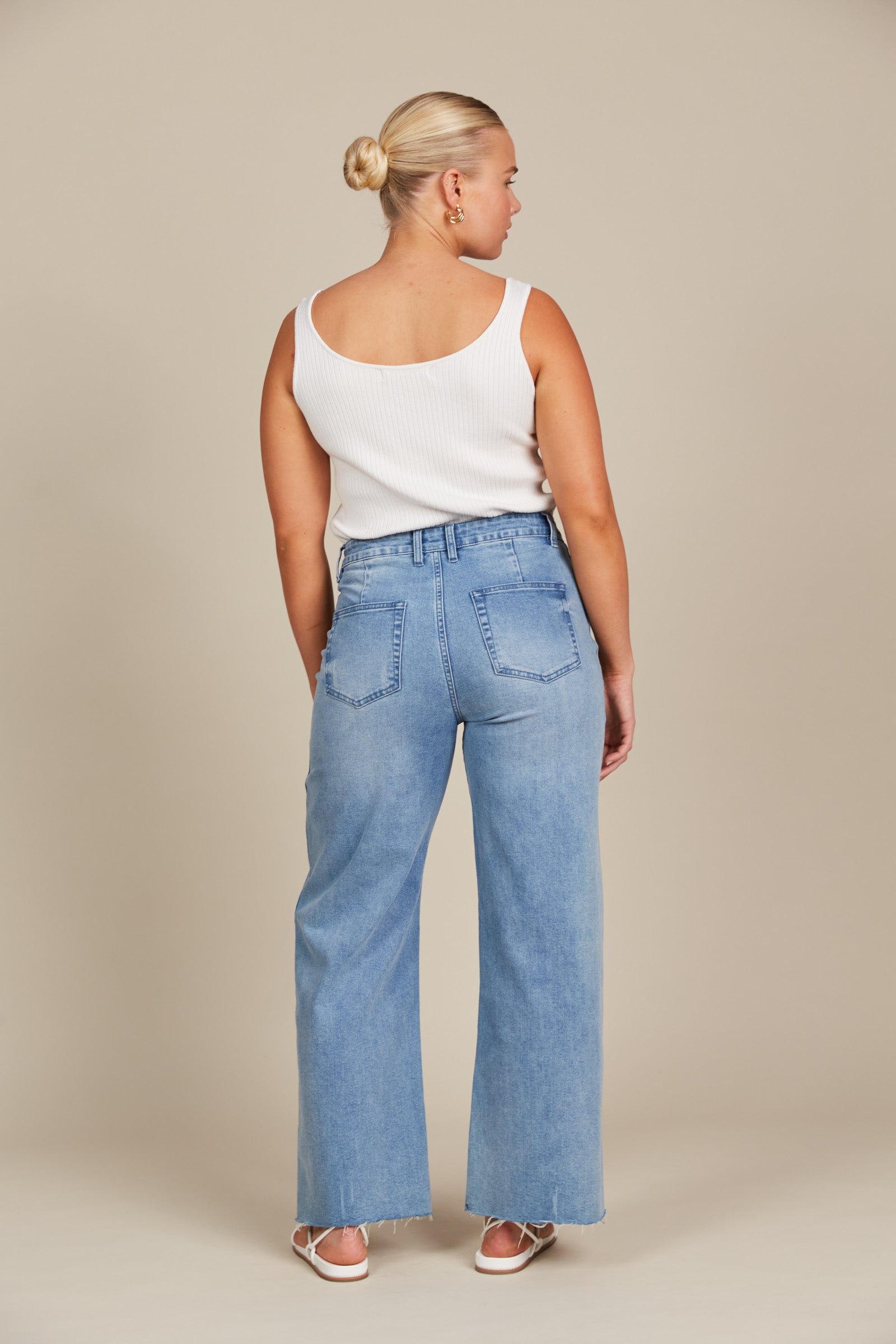 Tate Denim - Stellar - Isle of Mine Clothing - Denim Jean Wide Leg