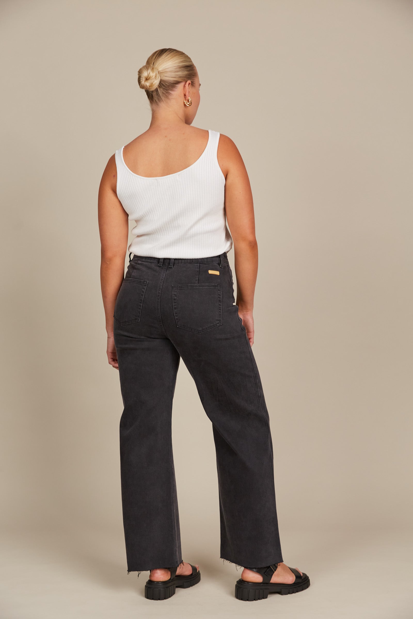 Tate Denim - Ash - Isle of Mine Clothing - Denim Jean Wide Leg