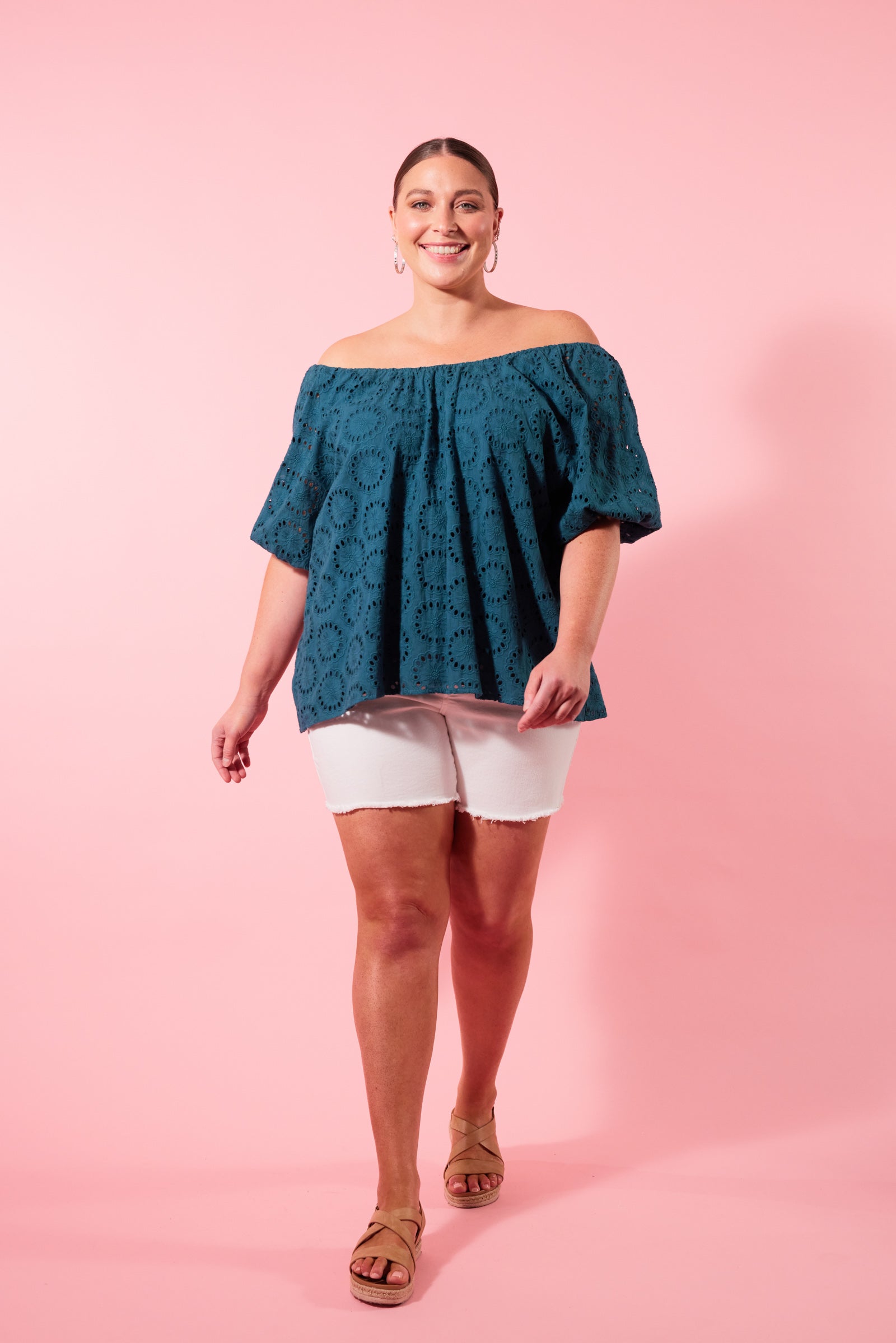 Parterre Top - Teal - Isle of Mine Clothing - Top S/S