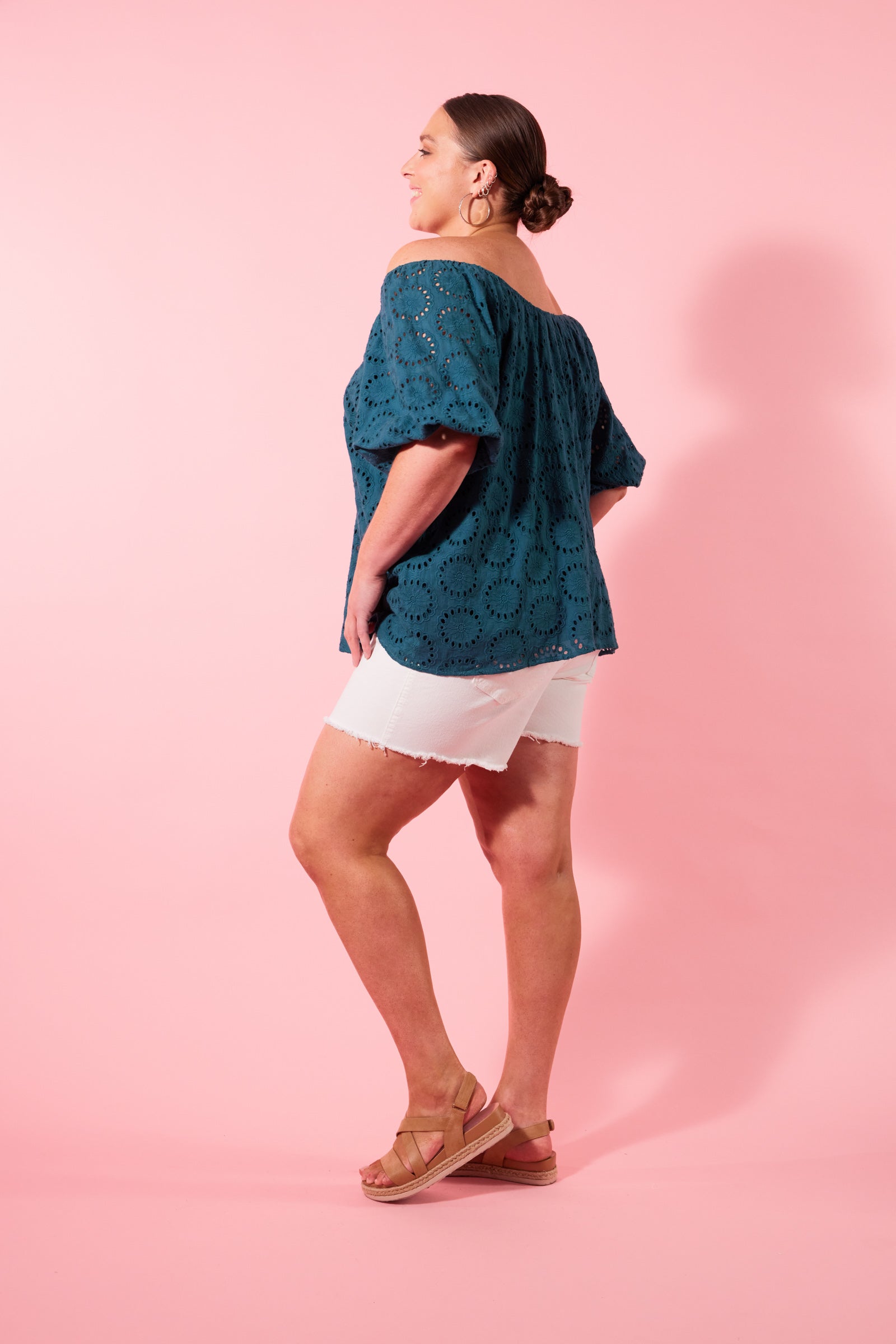 Parterre Top - Teal - Isle of Mine Clothing - Top S/S