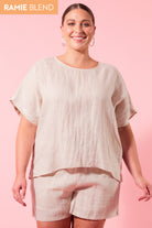 Gala Relax Top - Canvas - Isle of Mine Clothing - Top One Size Linen