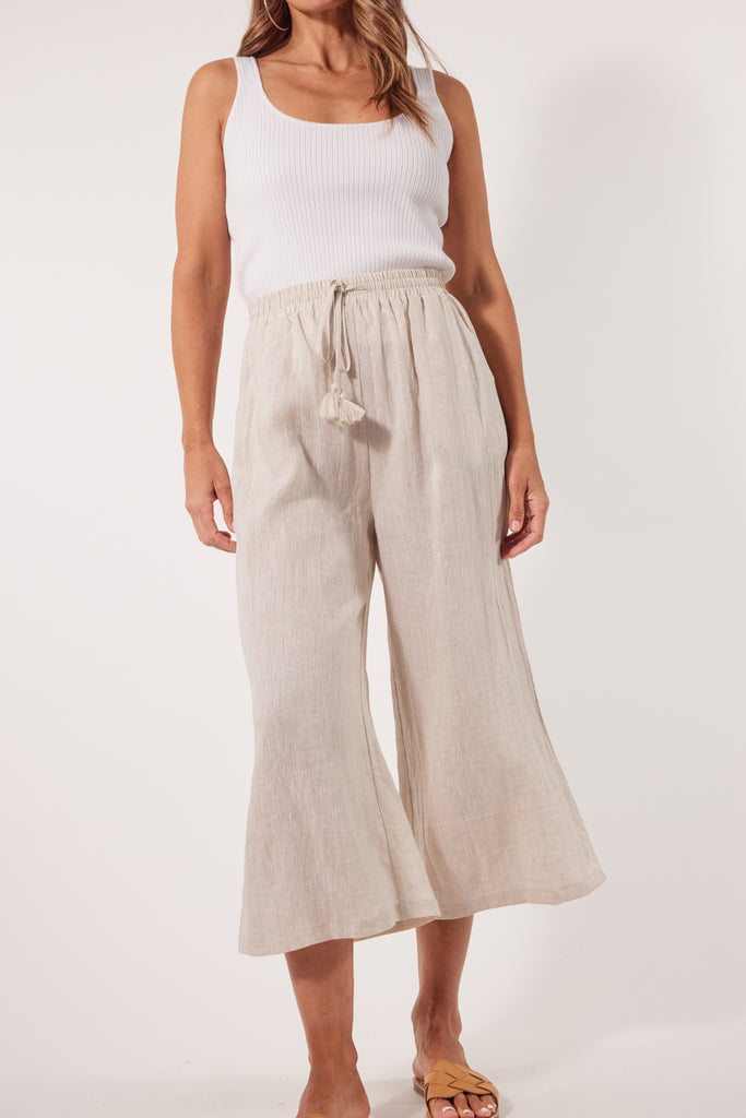 Gala Pant  - Canvas - Isle of Mine Clothing - Pant Relaxed Crop Linen