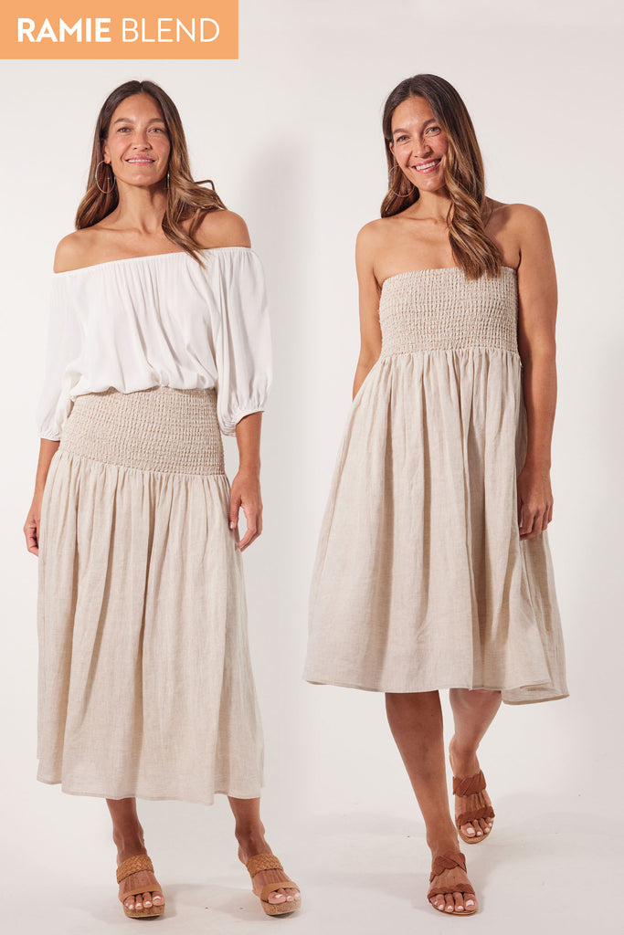Gala Skirt/Dress - Canvas - Isle of Mine Clothing - Dress Strapless / Skirt