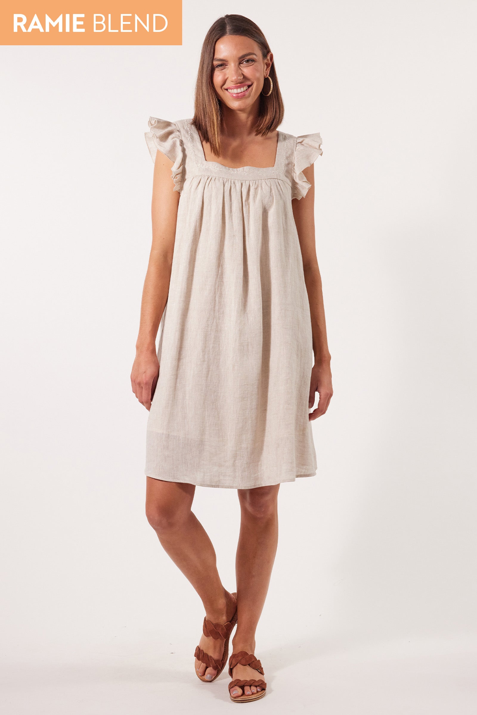 Gala Dress - Canvas - Isle of Mine Clothing - Dress Mid Linen