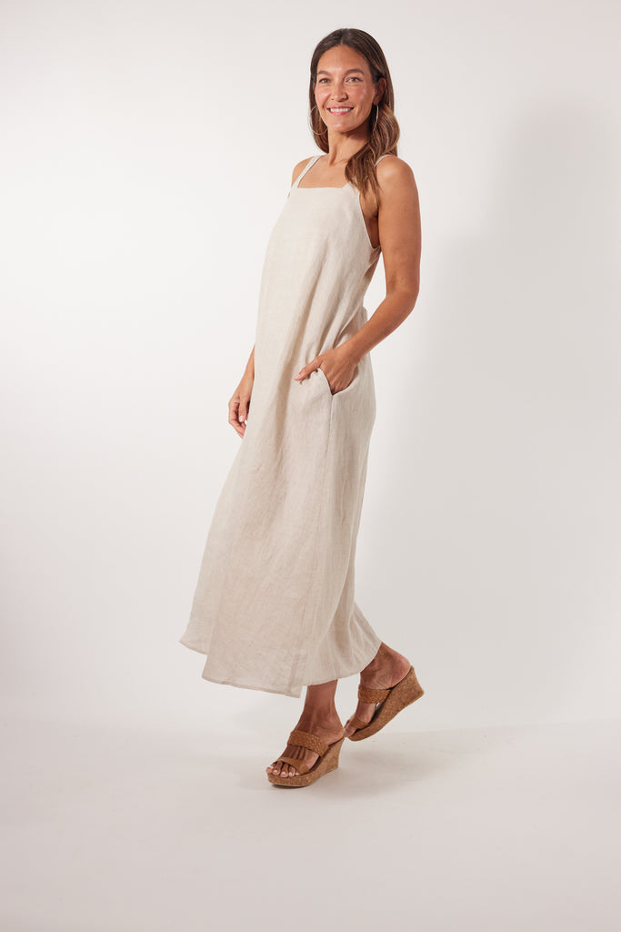 Gala Maxi - Canvas - Isle of Mine Clothing - Dress Mid Linen