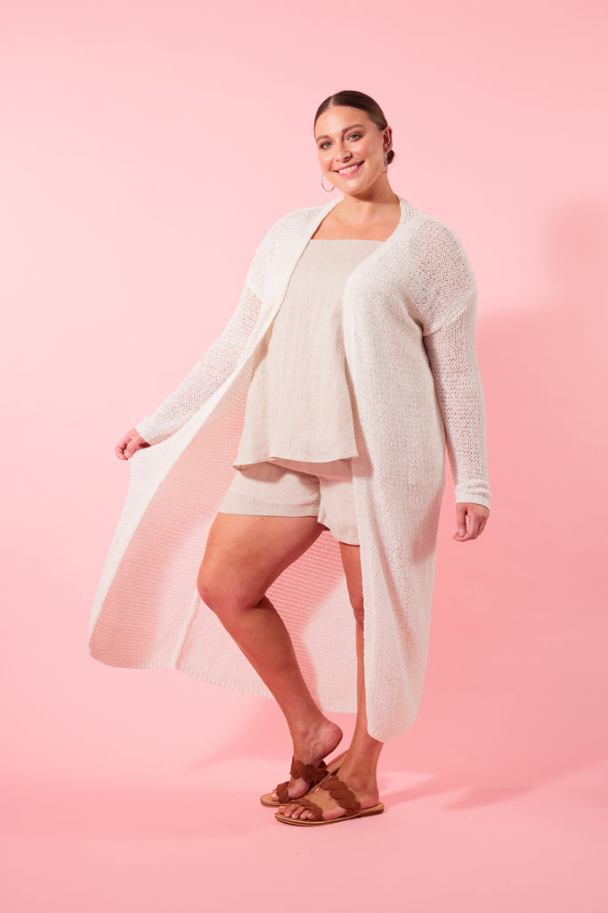 Marquee Cardigan - Lotus - Isle of Mine Clothing - Knit Cardigan Long
