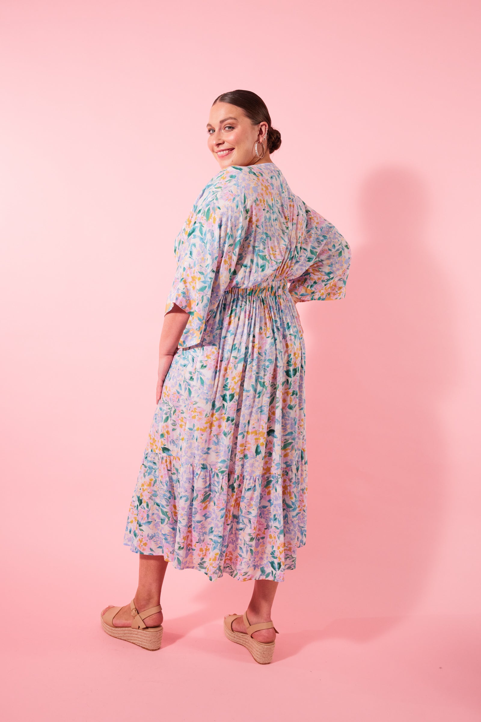 Botanical Relax Dress - Salt Hydrangea - Isle of Mine Clothing - Dress Maxi One Size