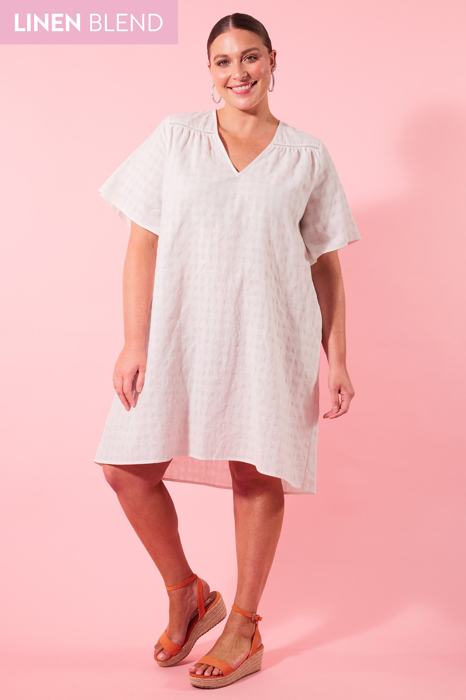 One size hot sale linen dresses