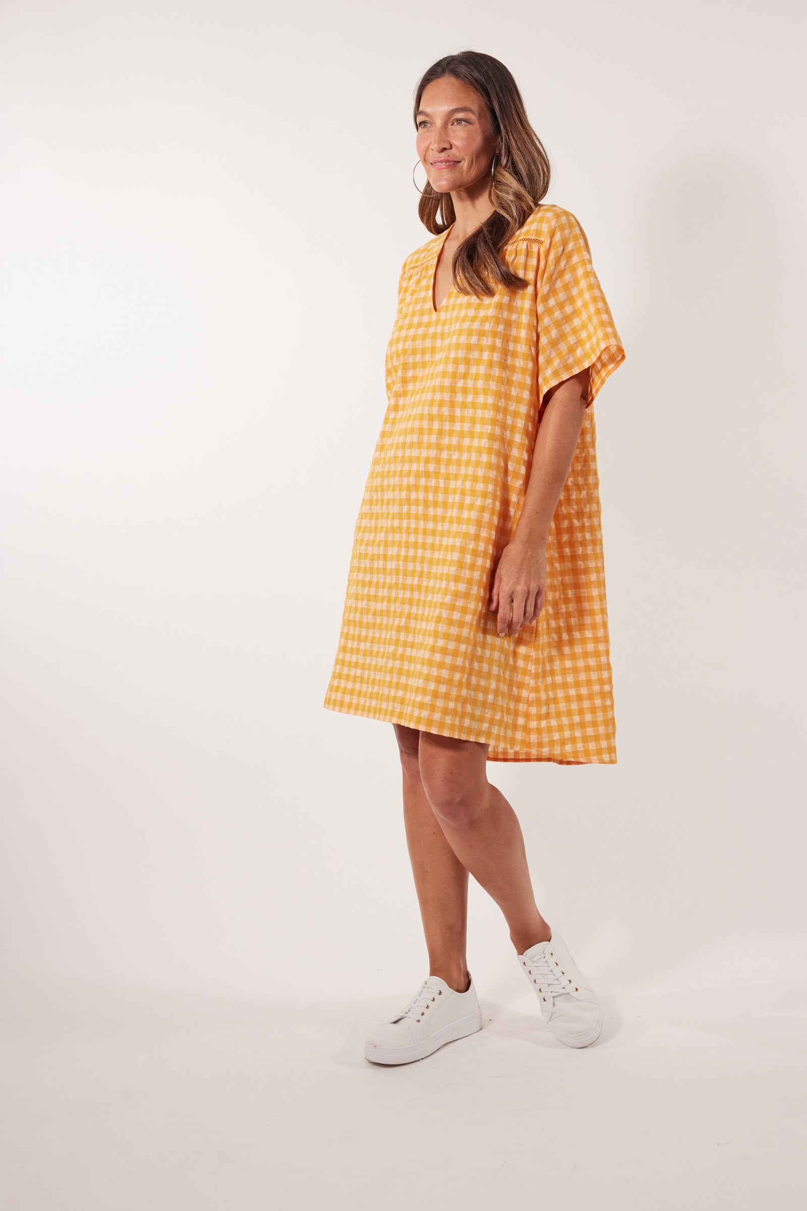 Alfresco Dress - Sunrise - Isle of Mine Clothing - Dress Mini Linen One Size