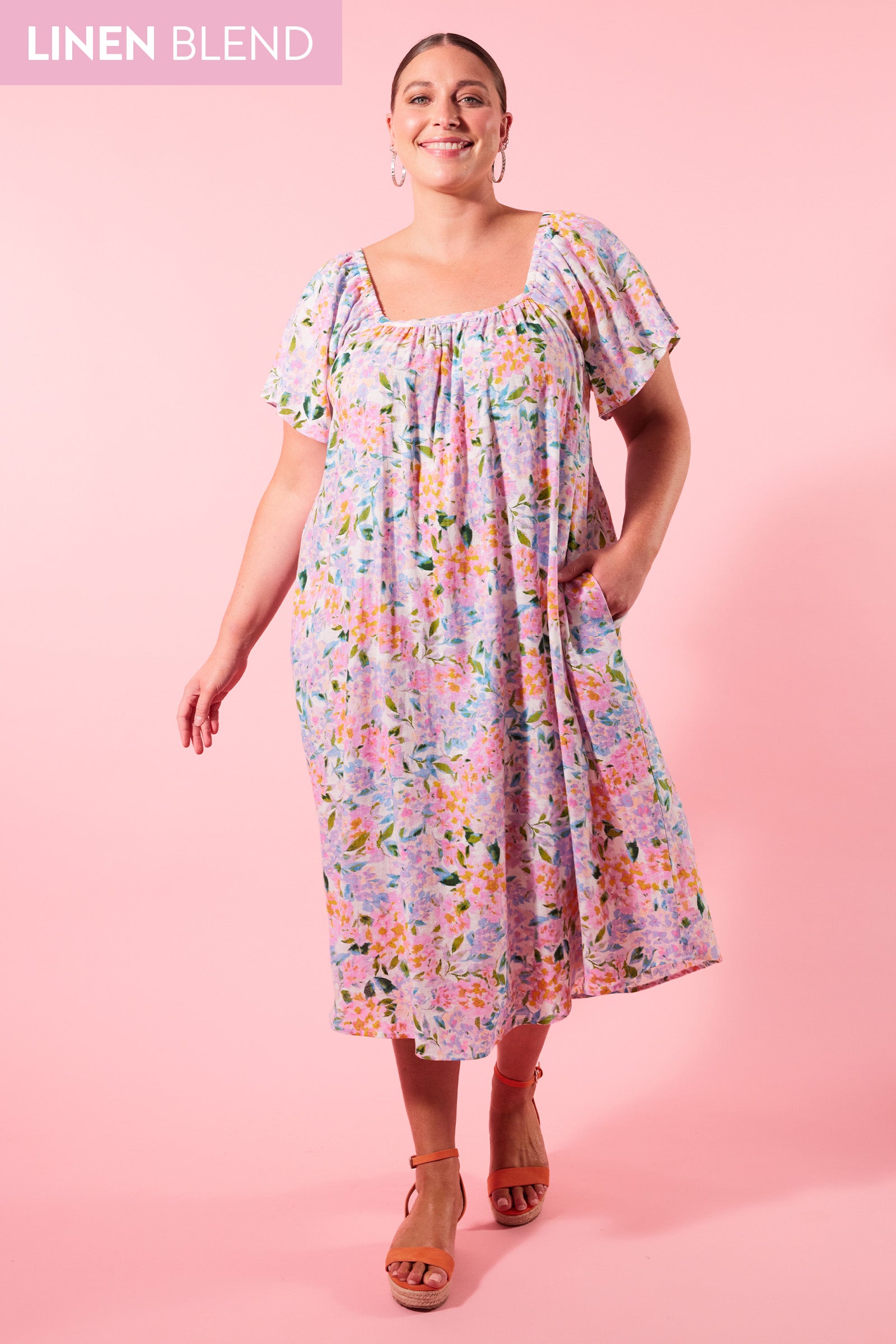 Flora Dress - Salt Hydrangea - Isle of Mine Clothing - Dress Maxi Linen