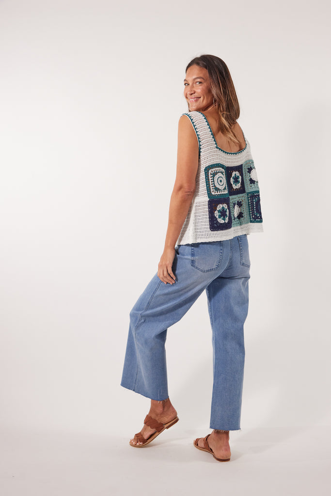 Posy Top - Teal - Isle of Mine Clothing - Knit Top Sleeveless One Size