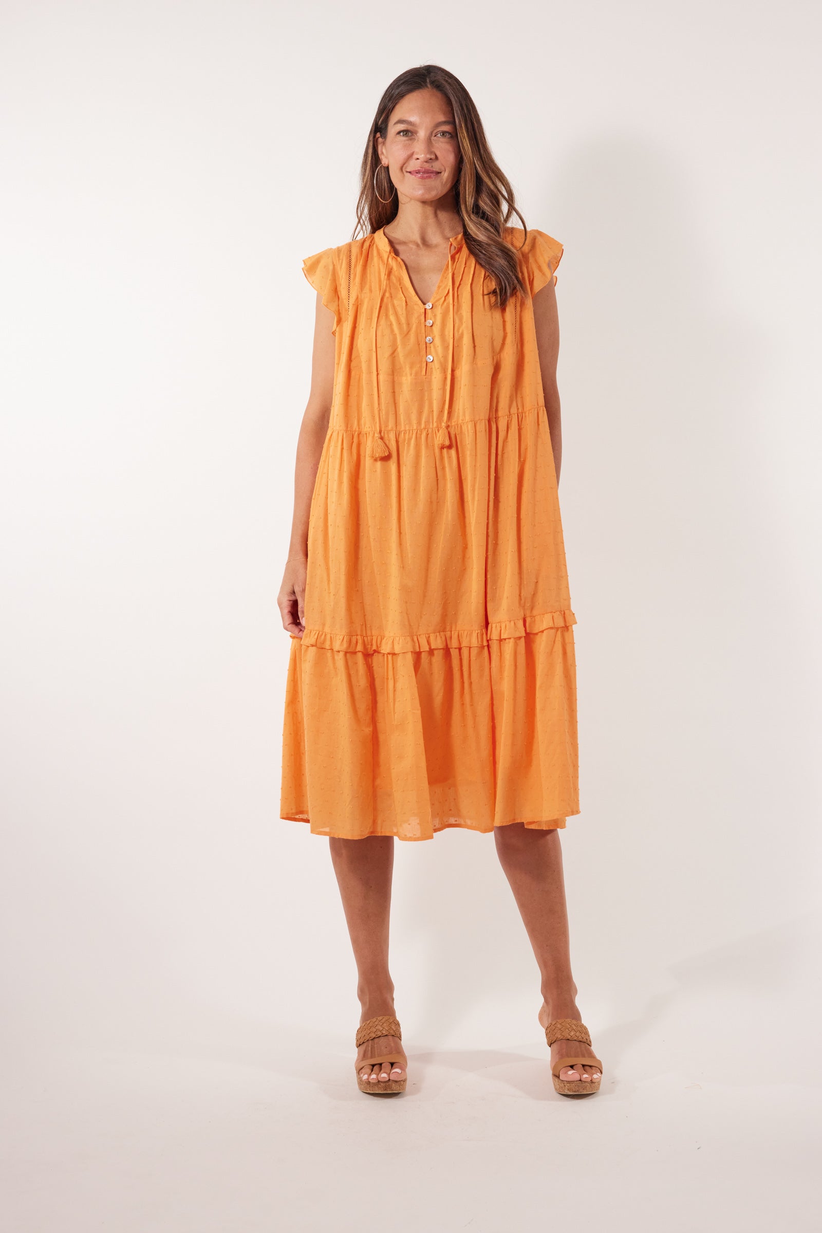 Soiree Dress - Tangelo - Isle of Mine Clothing - Dress Mid