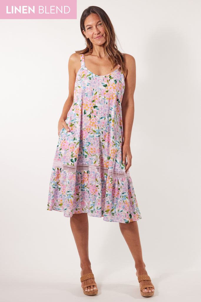 Flora Tank Dress - Salt Hydrangea - Isle of Mine Clothing - Dress Strappy Maxi