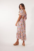 Flora Tie Dress - Sunset Hydrangea - Isle of Mine Clothing - Dress Maxi