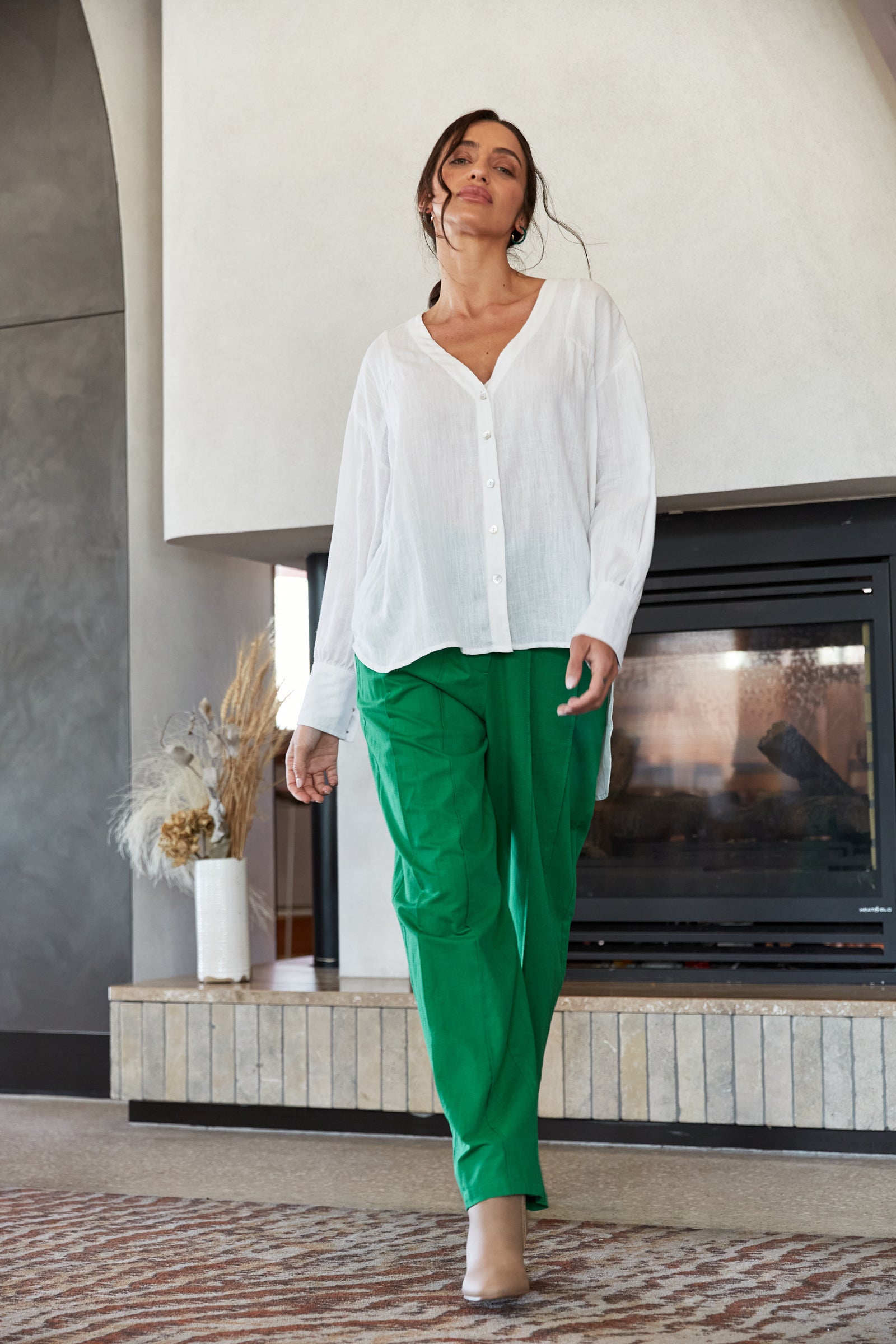 Panorama Pant - Meadow - Isle of Mine Clothing - Pant Relaxed Linen