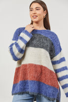 Serene Stripe Jumper - Azure Stripe - Isle of Mine Clothing - Knit Jumper One Size
