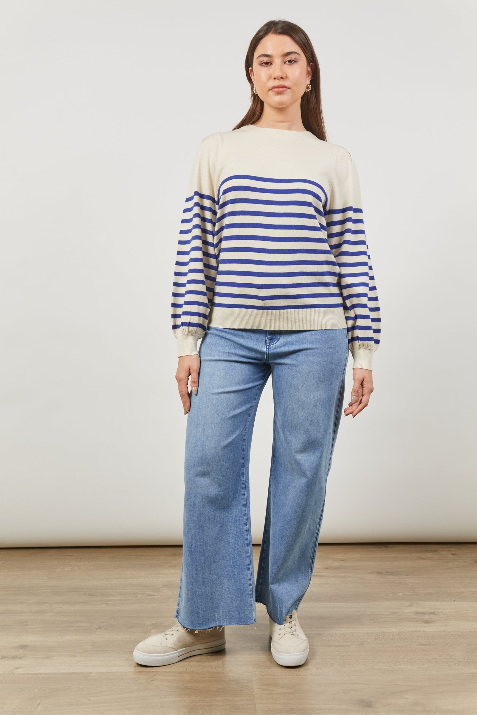 Cosmo Stripe Jumper - Creme - Isle of Mine Clothing - Knit Jumper