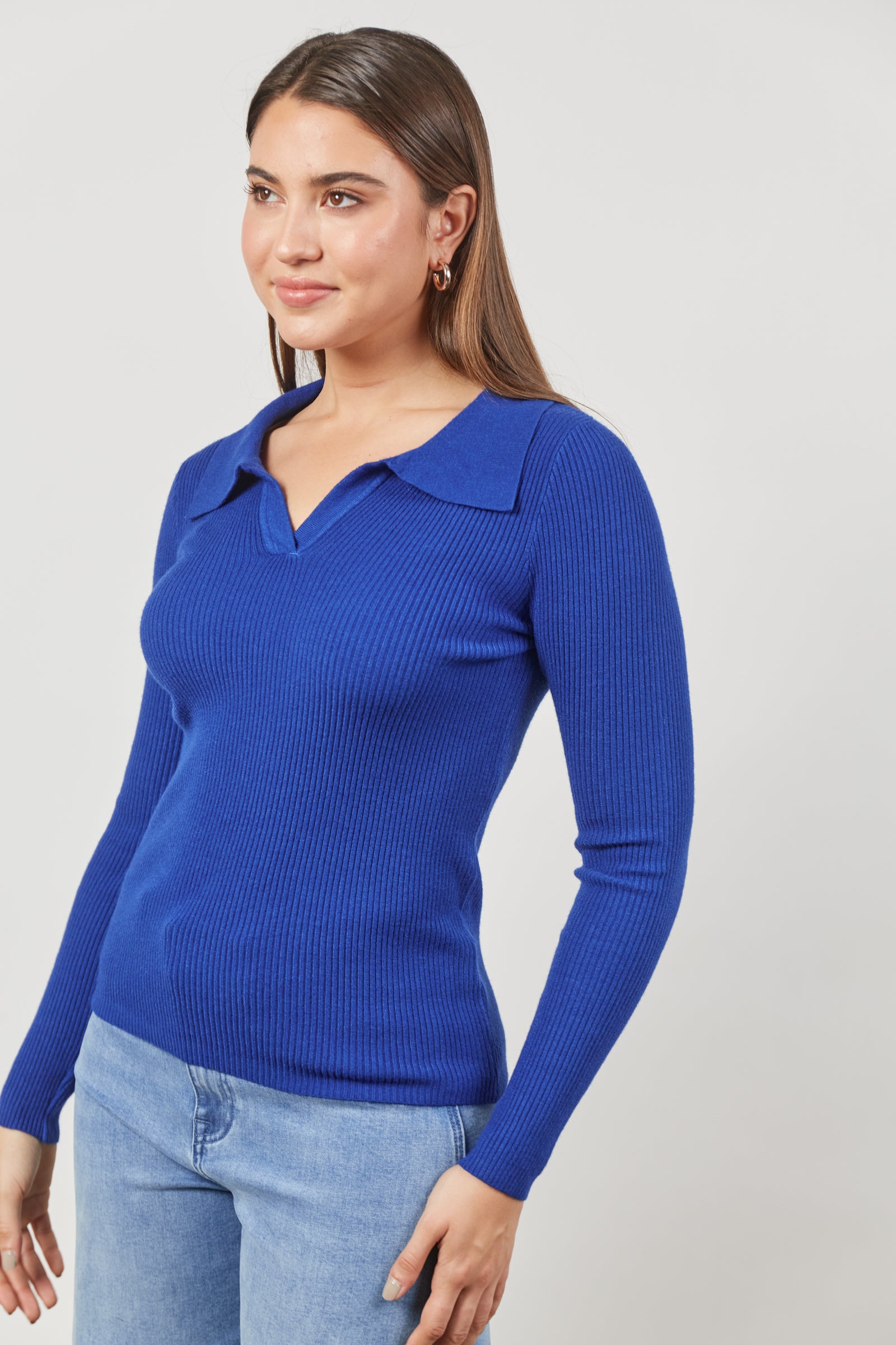 Cosmo Knit Top - Cobalt - Isle of Mine Clothing - Knit Top L/S