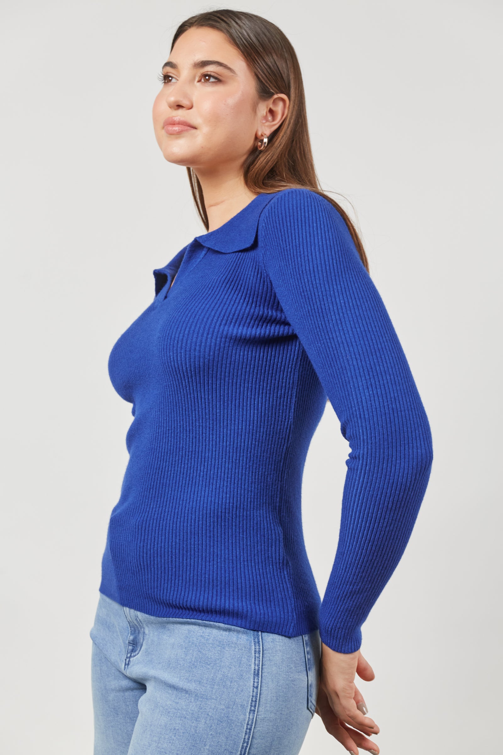 Cosmo Knit Top - Cobalt - Isle of Mine Clothing - Knit Top L/S
