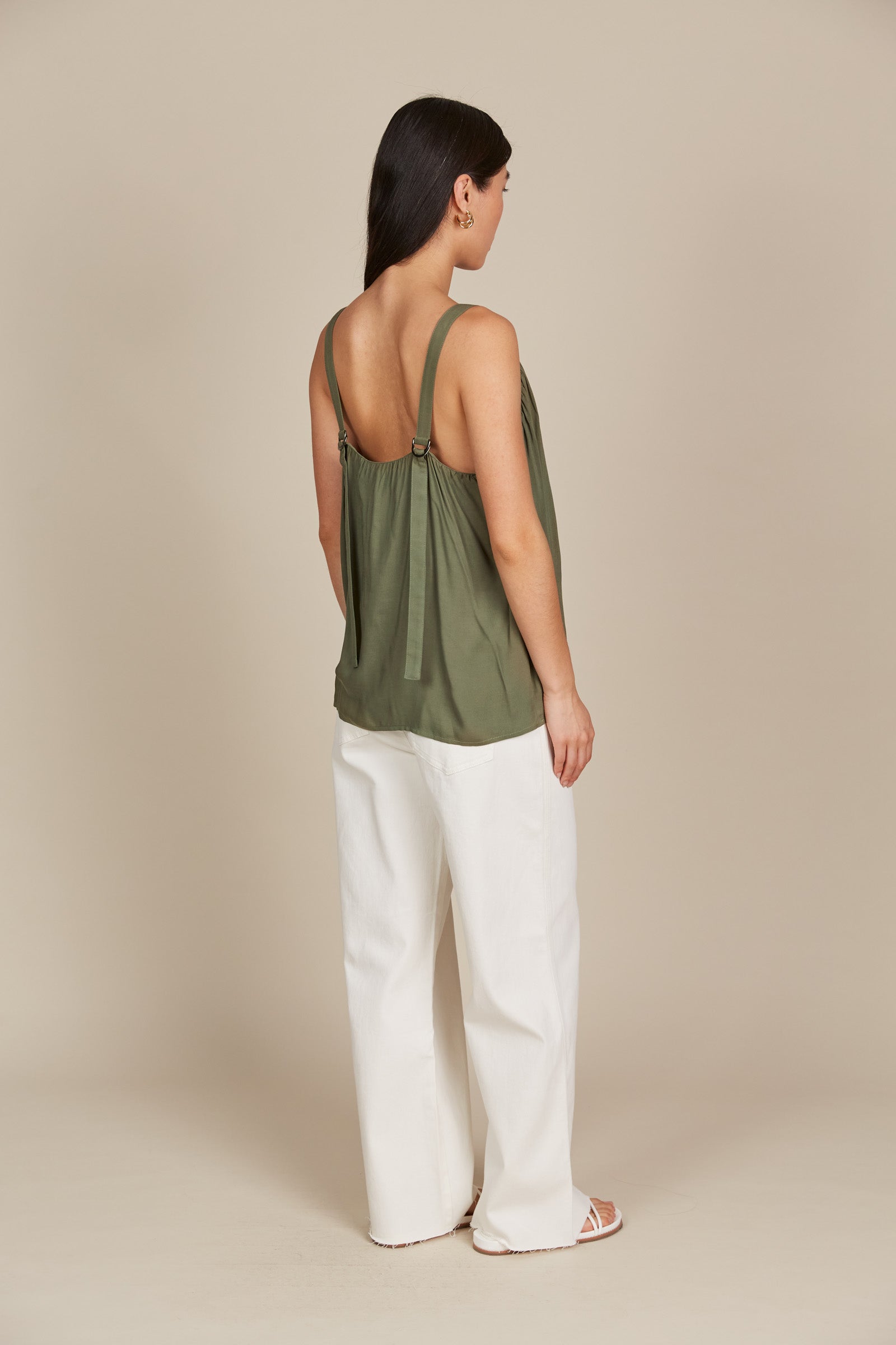 Esme Tank - Olive - Isle of Mine Clothing - Top Strappy