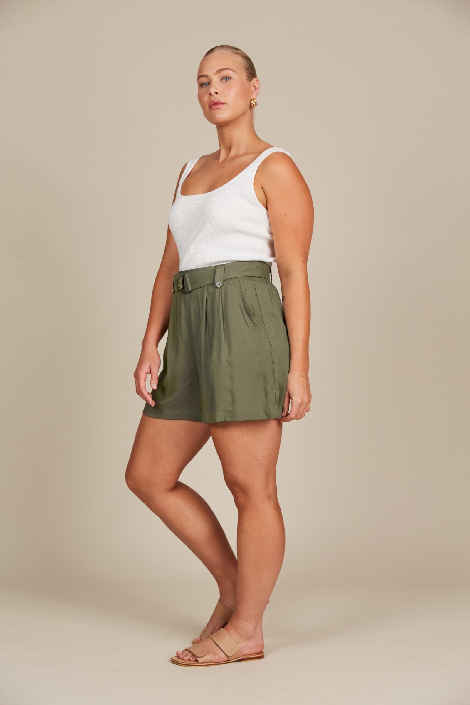 Esme Short - Olive - Isle of Mine Clothing - Short Casual