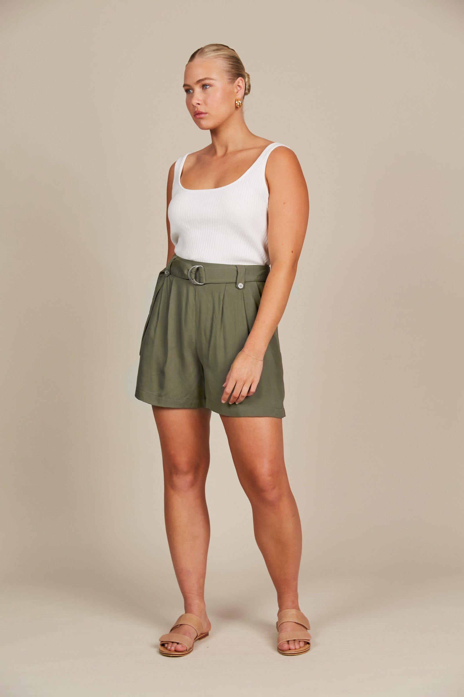 Esme Short - Olive - Isle of Mine Clothing - Short Casual