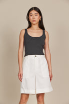 Lucille Bermuda Short - Lotus - Isle of Mine Clothing - Short Linen