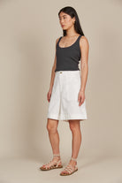 Lucille Bermuda Short - Lotus - Isle of Mine Clothing - Short Linen