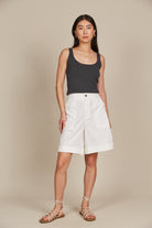 Lucille Bermuda Short - Lotus - Isle of Mine Clothing - Short Linen