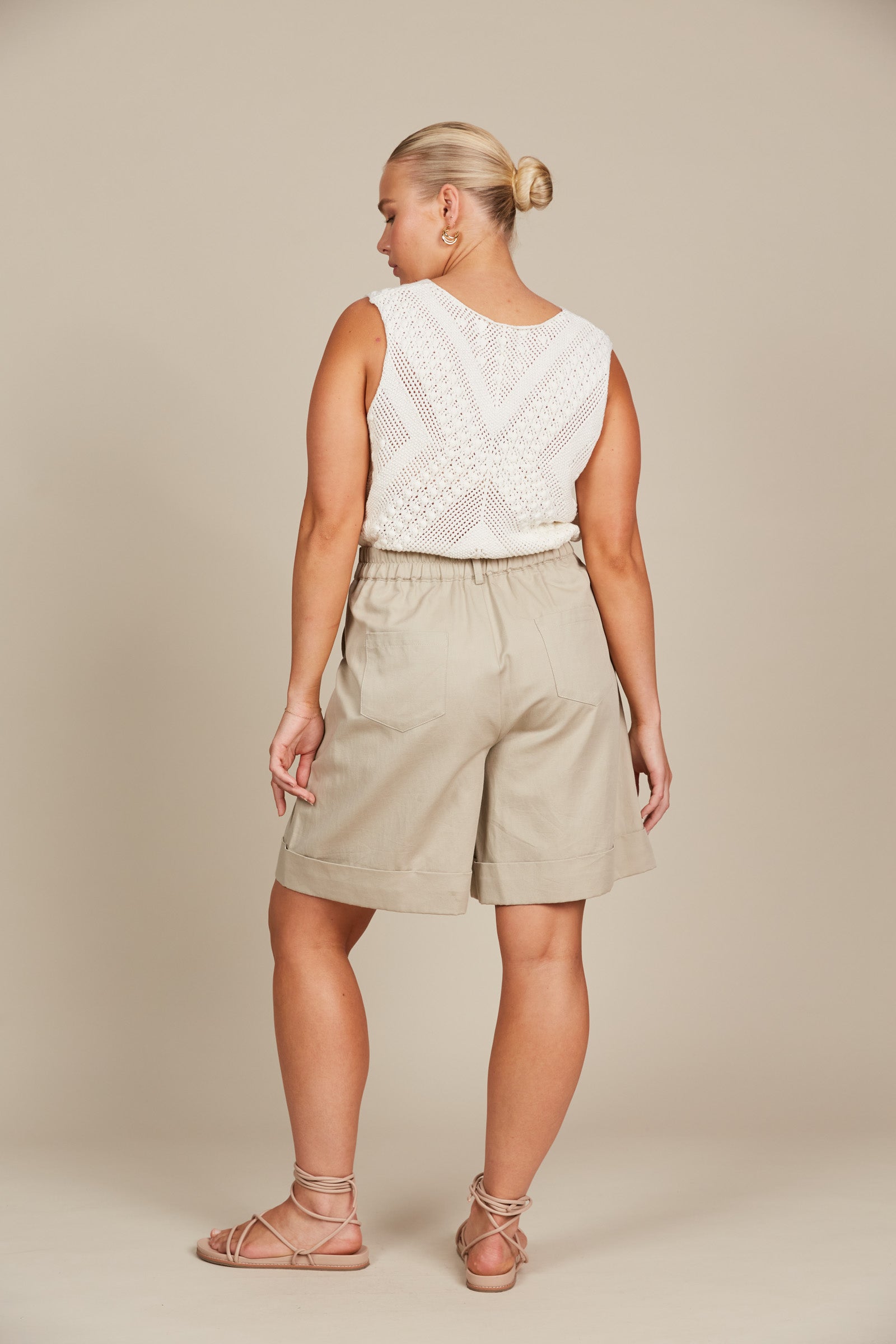 Lucille Bermuda Short - Canvas - Isle of Mine Clothing - Short Linen