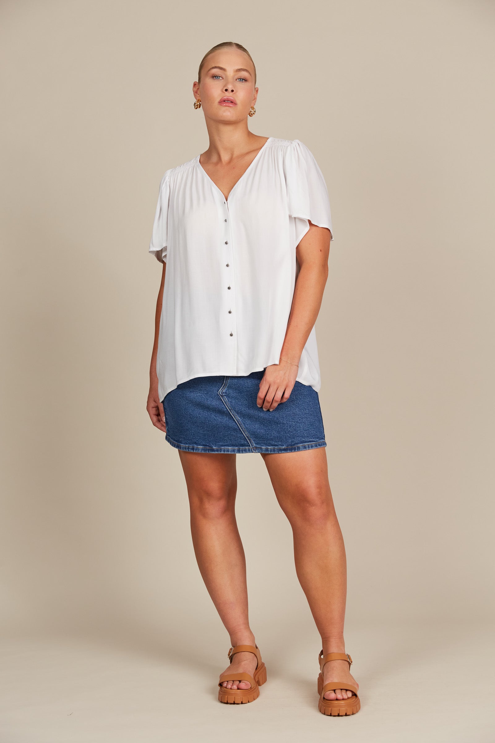 Esme Blouse - Lotus - Isle of Mine Clothing - Top S/S