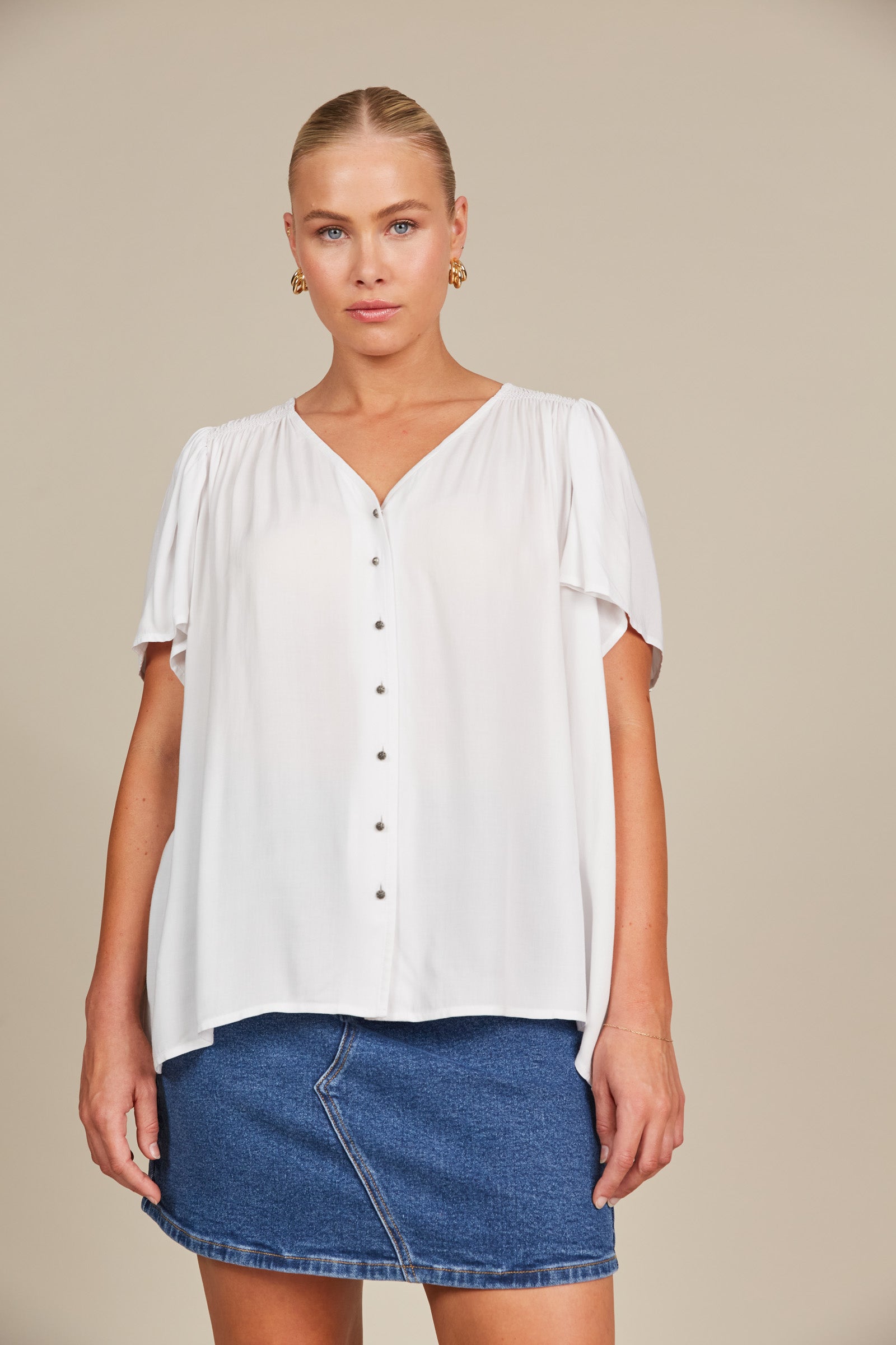 Esme Blouse - Lotus - Isle of Mine Clothing - Top S/S