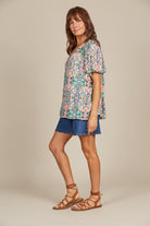 Esme Blouse - Lotus Fleuron - Isle of Mine Clothing - Top S/S