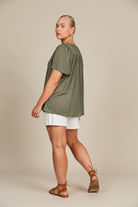 Esme Blouse - Olive - Isle of Mine Clothing - Top S/S