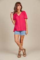 Esme Blouse - Raspberry - Isle of Mine Clothing - Top S/S