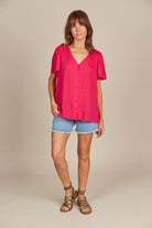 Esme Blouse - Raspberry - Isle of Mine Clothing - Top S/S