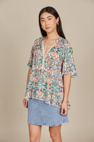 Esme Top - Lotus Fleuron - Isle of Mine Clothing - Top S/S