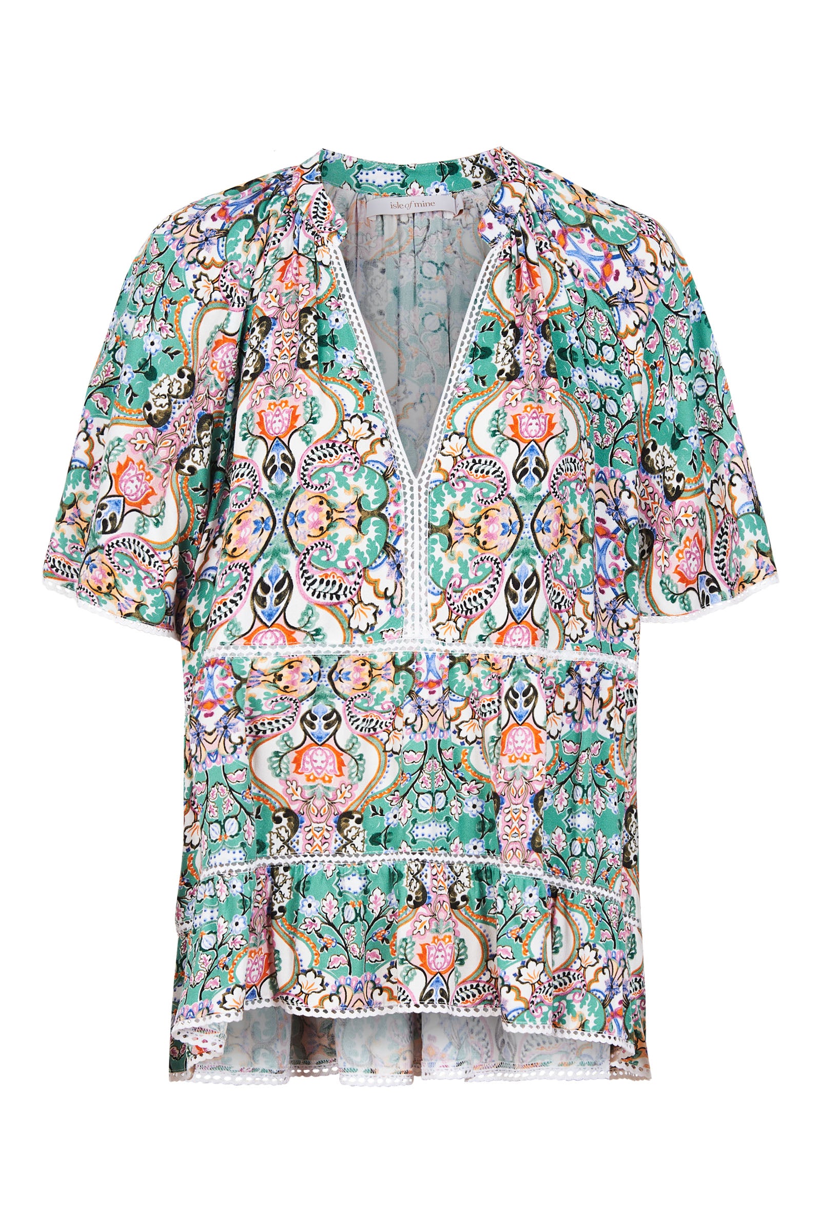 Esme Top - Lotus Fleuron - Isle of Mine Clothing - Top S/S