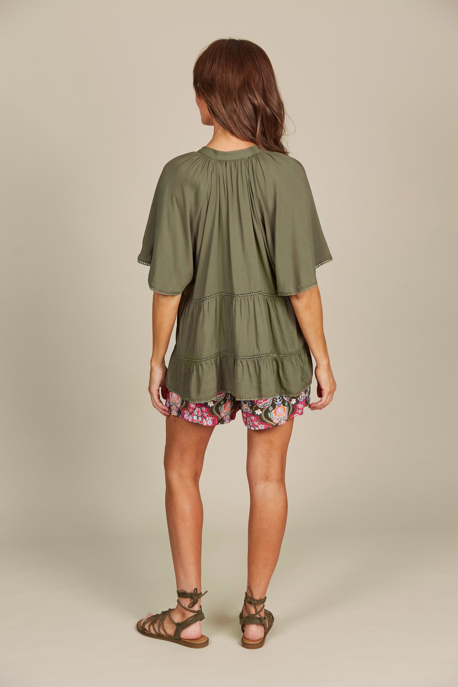 Esme Top - Olive - Isle of Mine Clothing - Top S/S