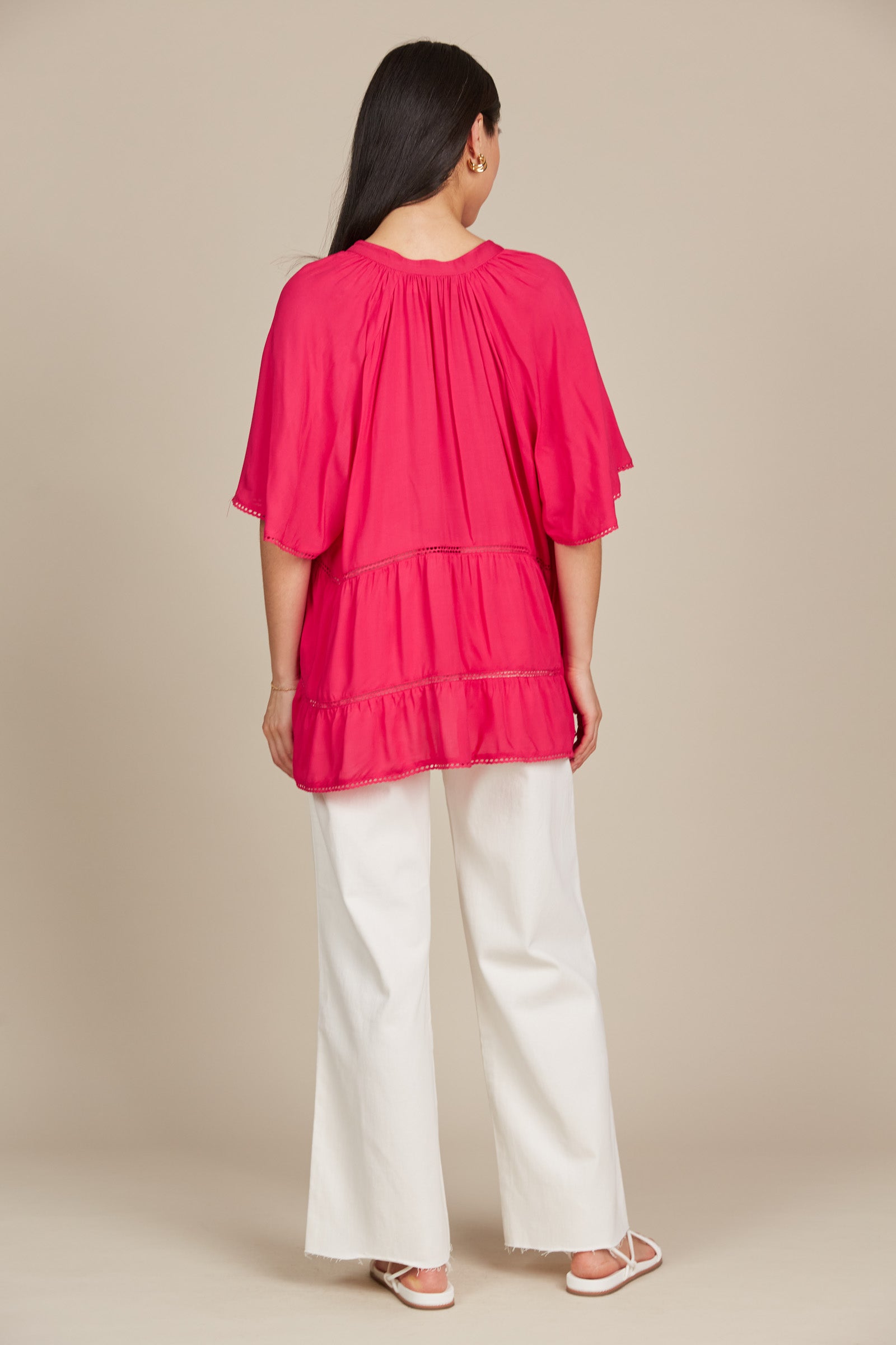 Esme Top - Raspberry - Isle of Mine Clothing - Top S/S