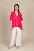 Esme Top - Raspberry - Isle of Mine Clothing - Top S/S