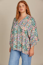 Esme Relaxed Top - Lotus Fleuron - Isle of Mine Clothing - Top L/S