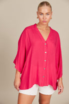 Esme Relaxed Top - Raspberry - Isle of Mine Clothing - Top L/S