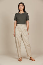 Lucille Pant - Canvas - Isle of Mine Clothing - Pant Relaxed Crop Linen